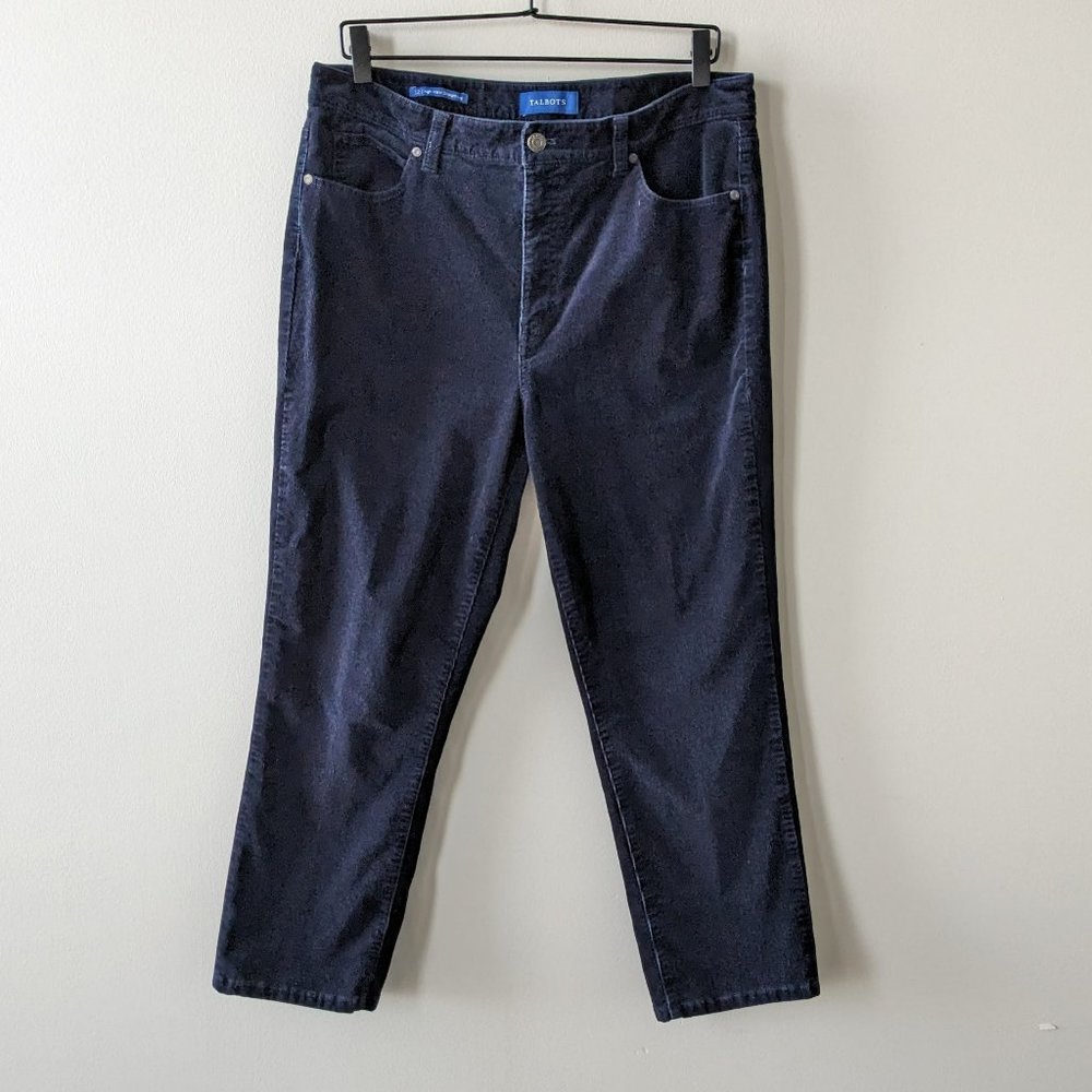 Talbots High Waisted Straight Leg Corduroy Pants